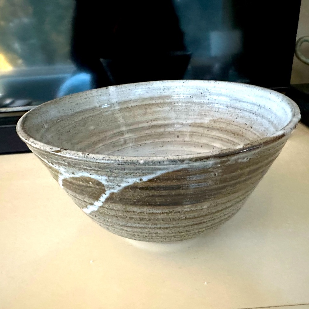 Artisan Studio Pottery Large Bowl Handmade Decorative Serving Salad Fruit Signed